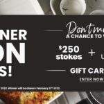 Stokes  The “Dinner is On Us” Contest!